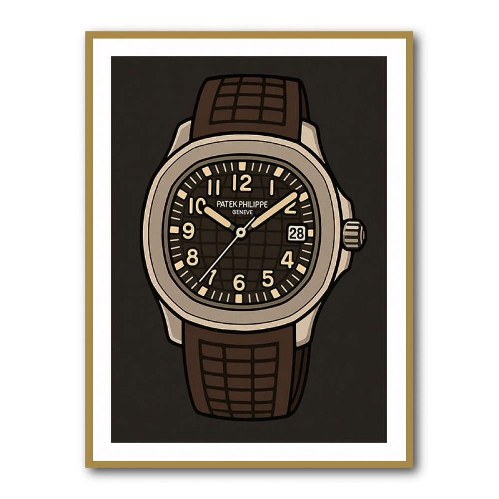 Patek Aquanaut Brown Cartoon Illistration 2 