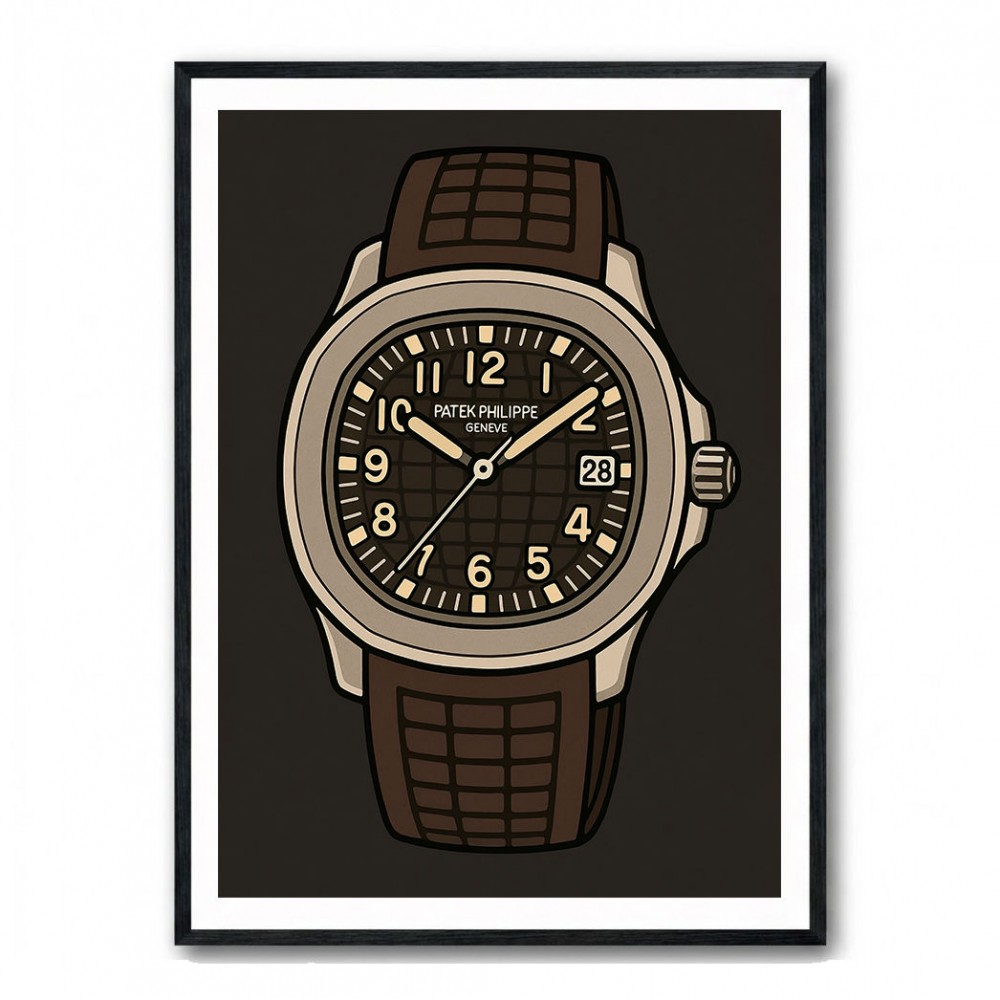 Patek Aquanaut Brown Cartoon Illistration 2 