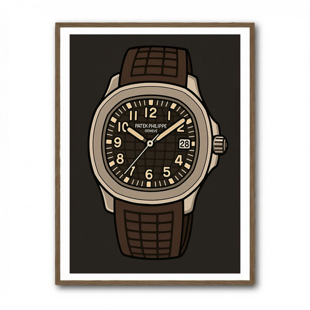 Patek Aquanaut Brown Cartoon Illistration 2 