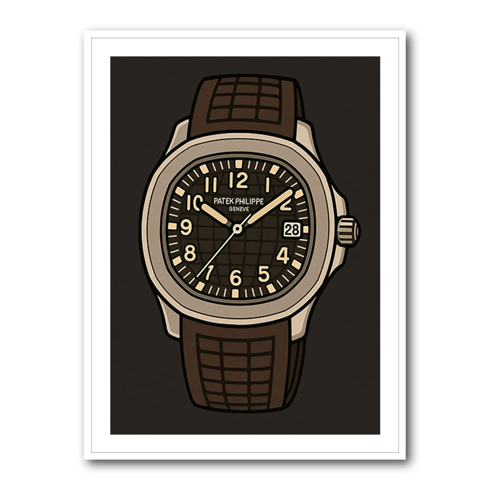 Patek Aquanaut Brown Cartoon Illistration 2 