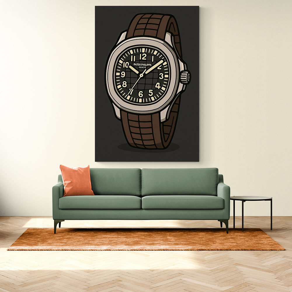 Patek Aquanaut Brown Cartoon Illistration 