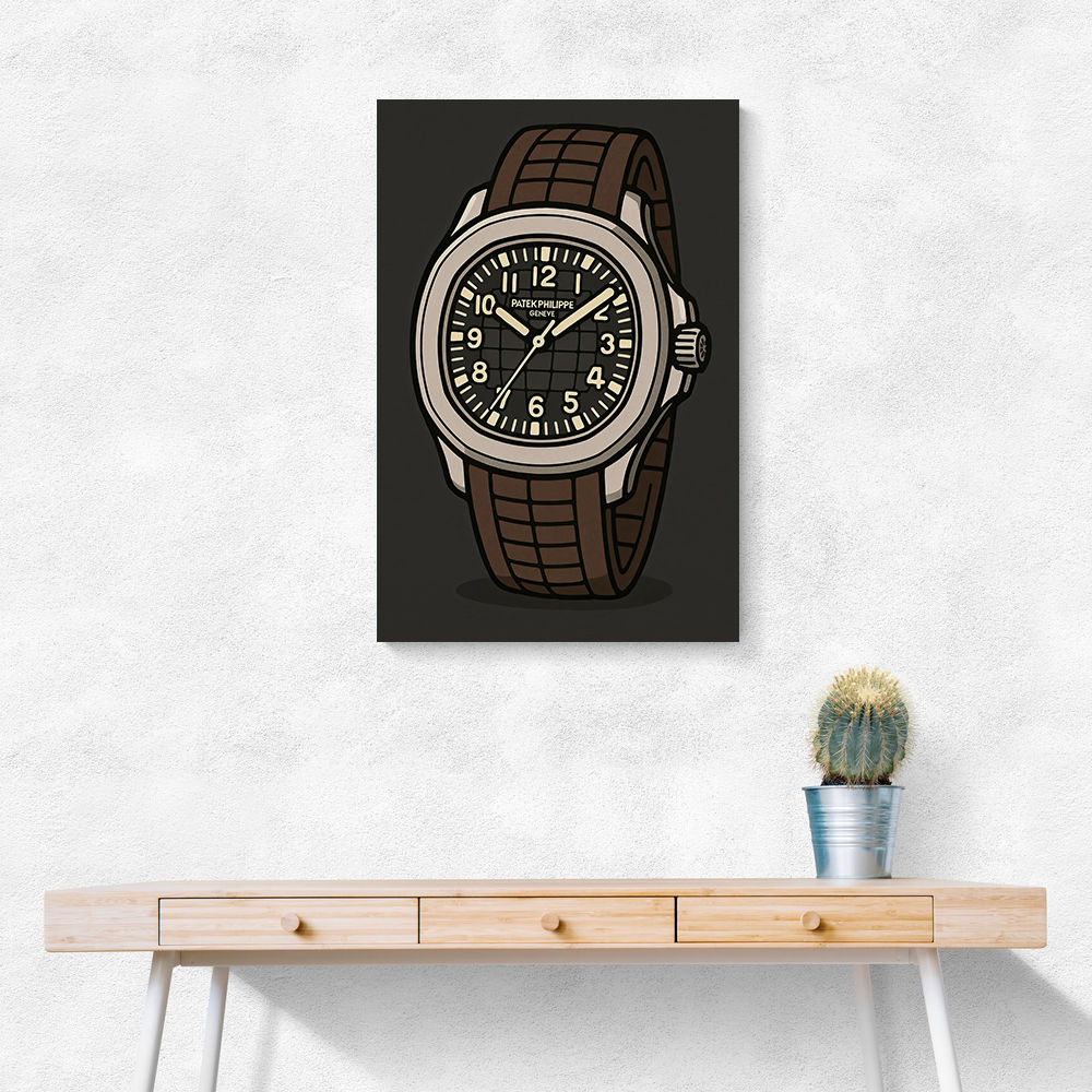 Patek Aquanaut Brown Cartoon Illistration 
