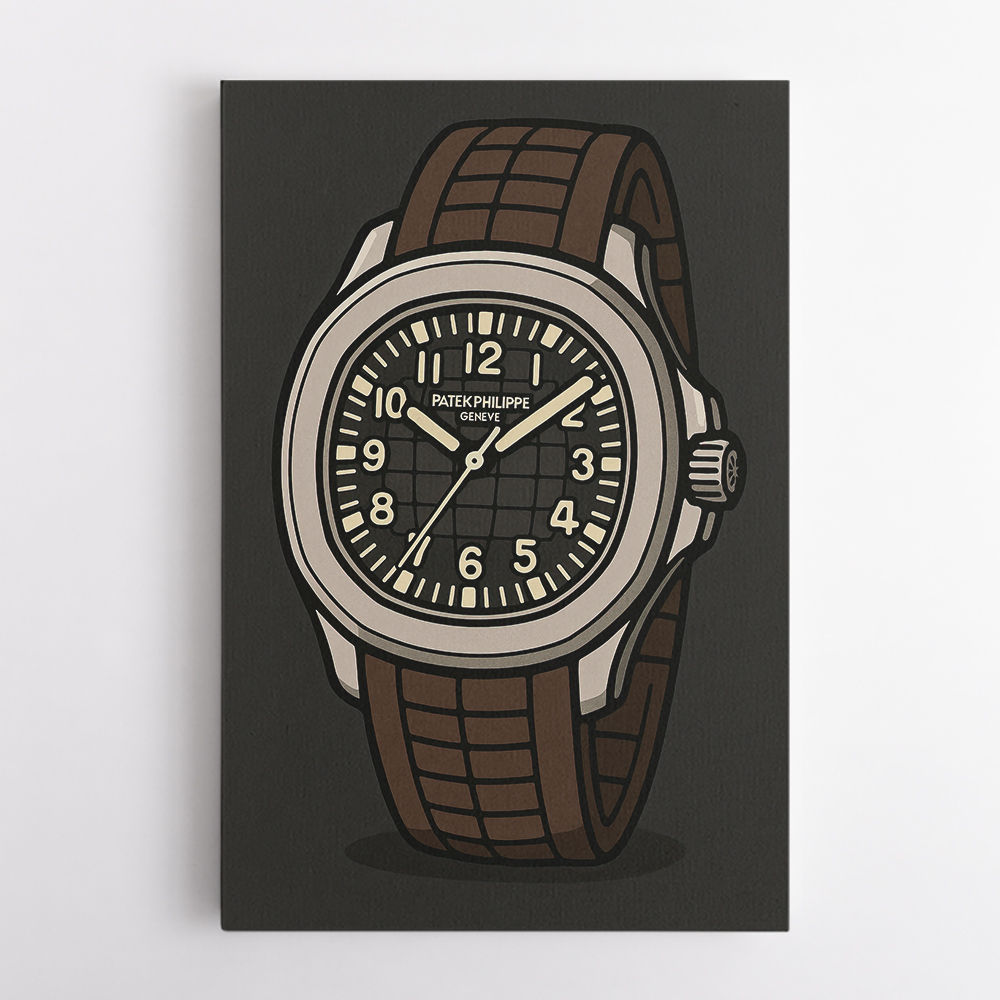 Patek Aquanaut Brown Cartoon Illistration 