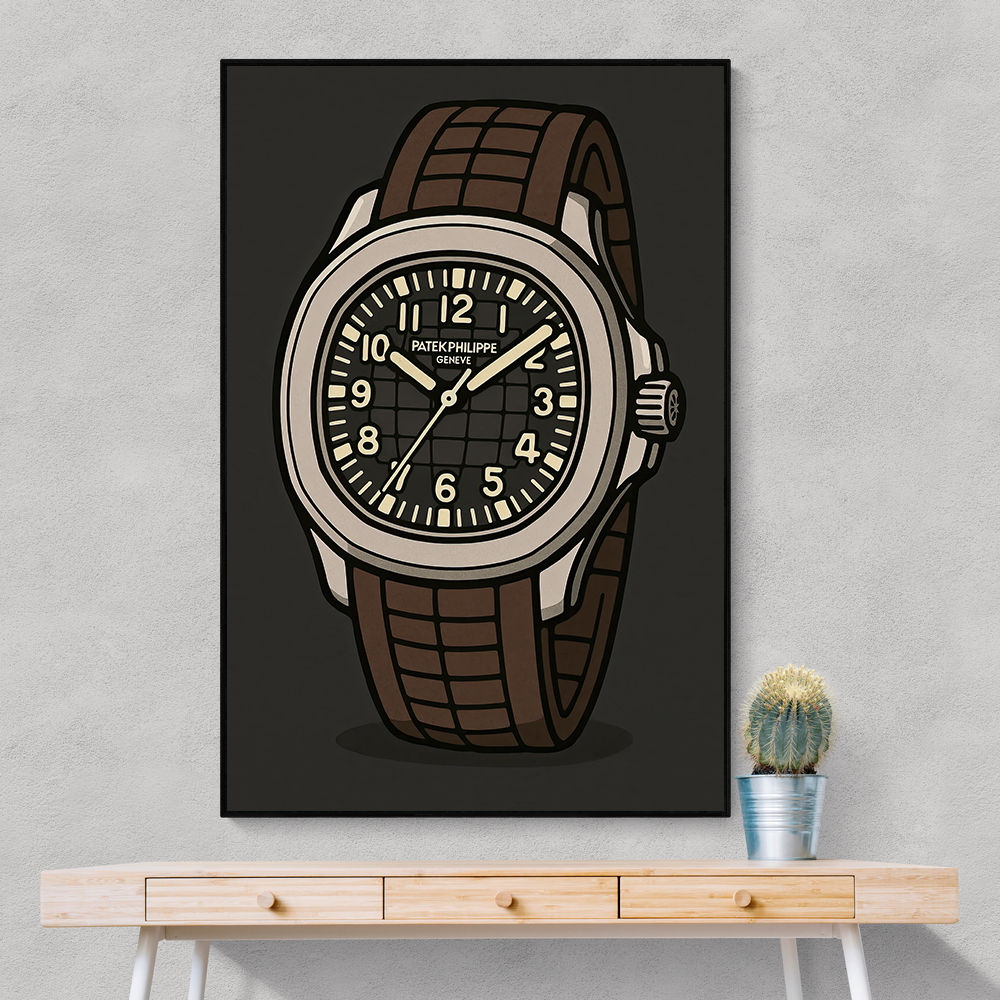 Patek Aquanaut Brown Cartoon Illistration 
