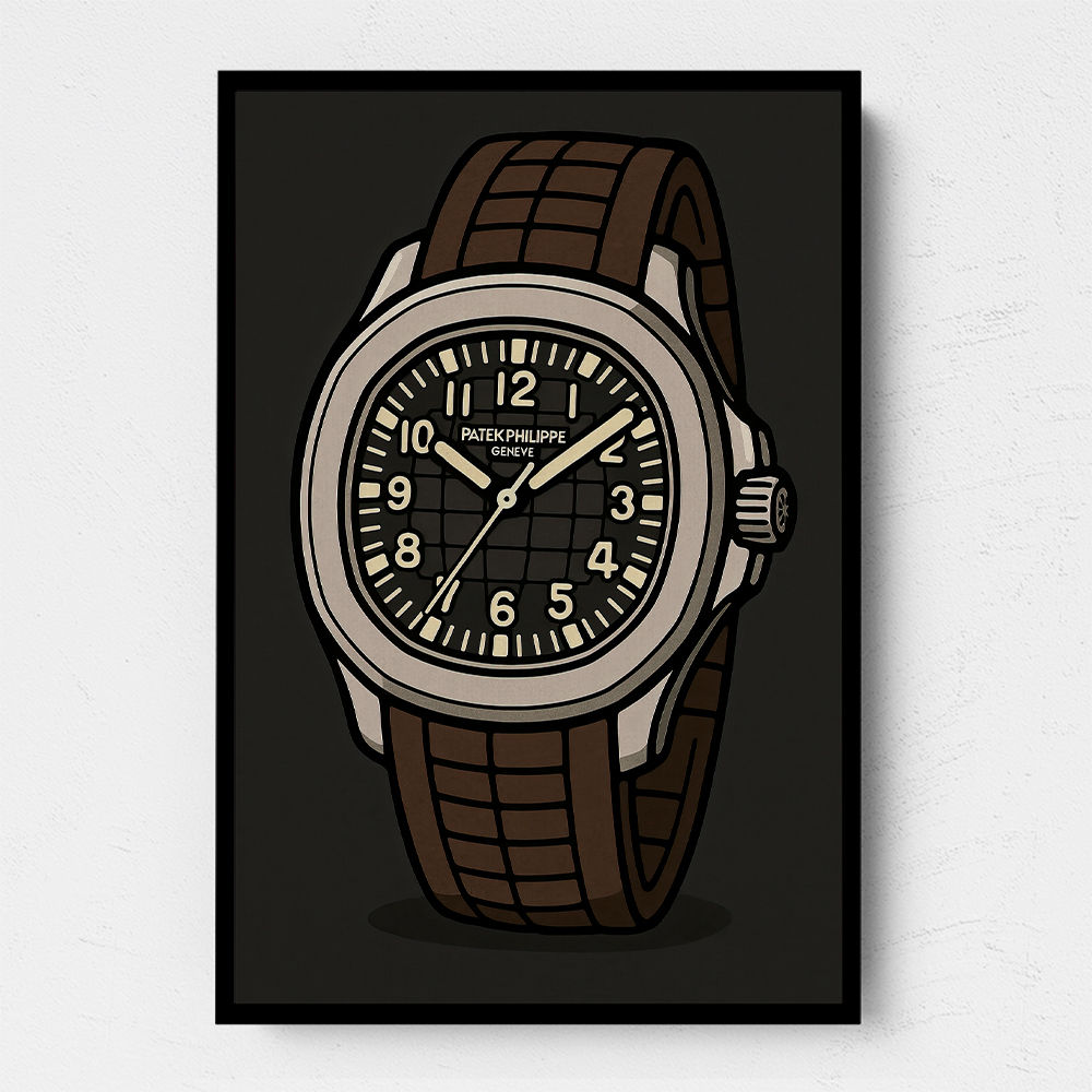 Patek Aquanaut Brown Cartoon Illistration 