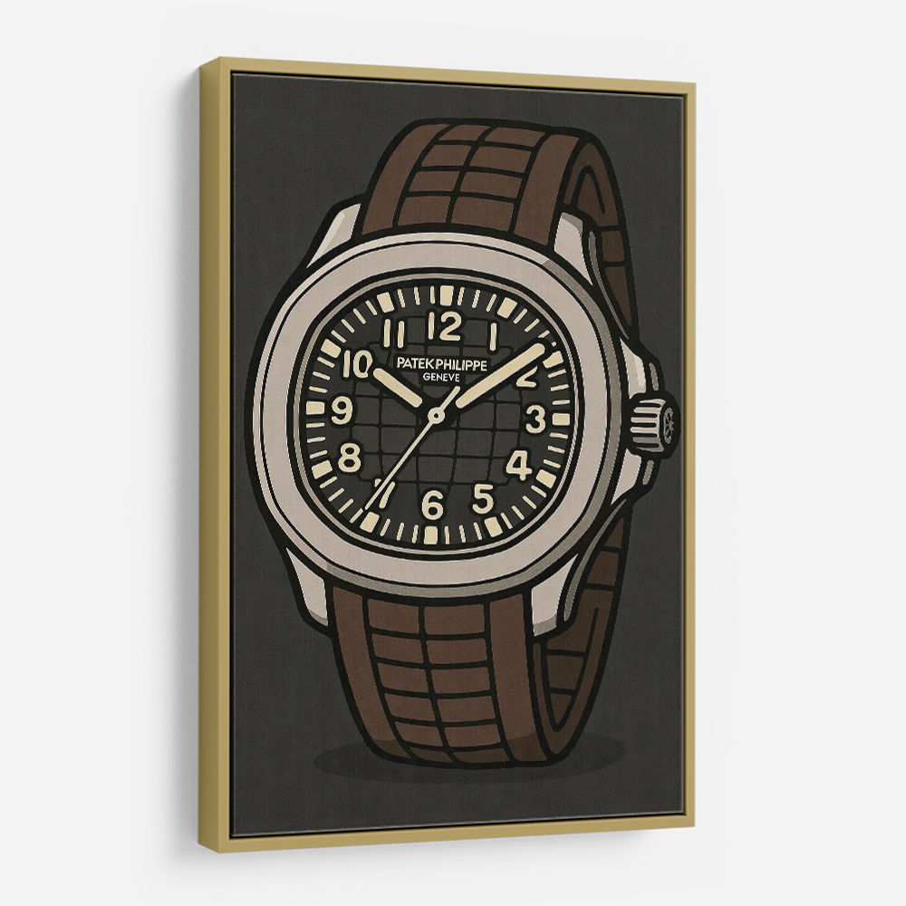 Patek Aquanaut Brown Cartoon Illistration 