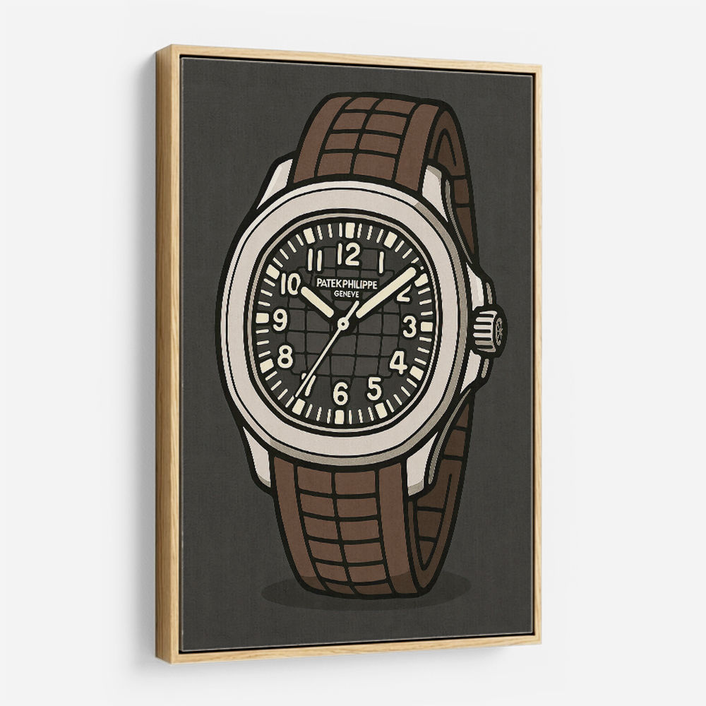 Patek Aquanaut Brown Cartoon Illistration 
