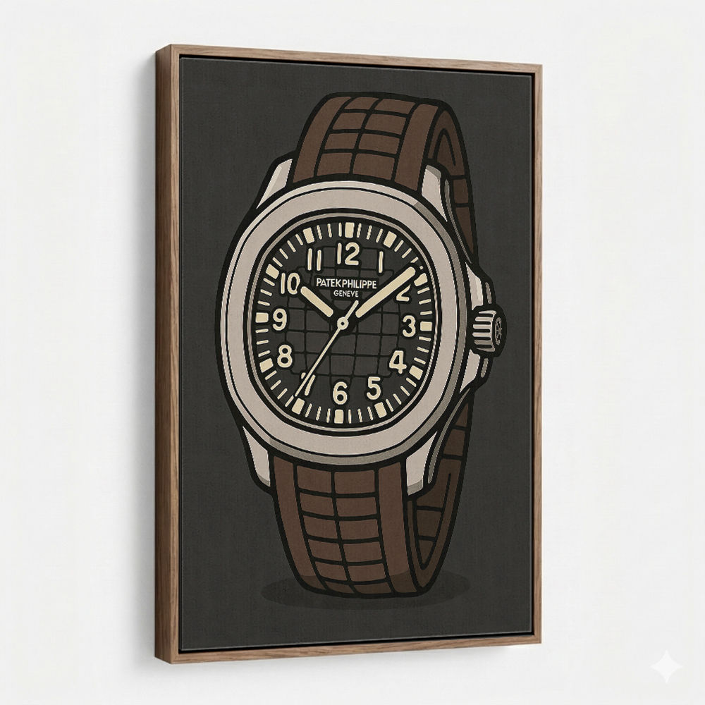 Patek Aquanaut Brown Cartoon Illistration 