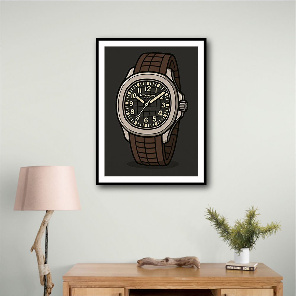 Patek Aquanaut Brown Cartoon Illistration 