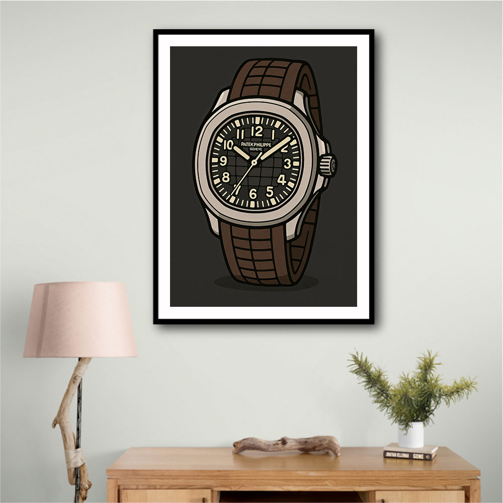 Patek Aquanaut Brown Cartoon Illistration 