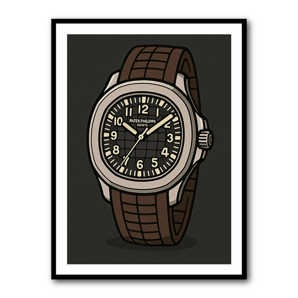 Patek Aquanaut Brown Cartoon Illistration 