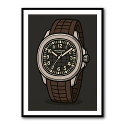 Patek Aquanaut Brown Cartoon Illistration 