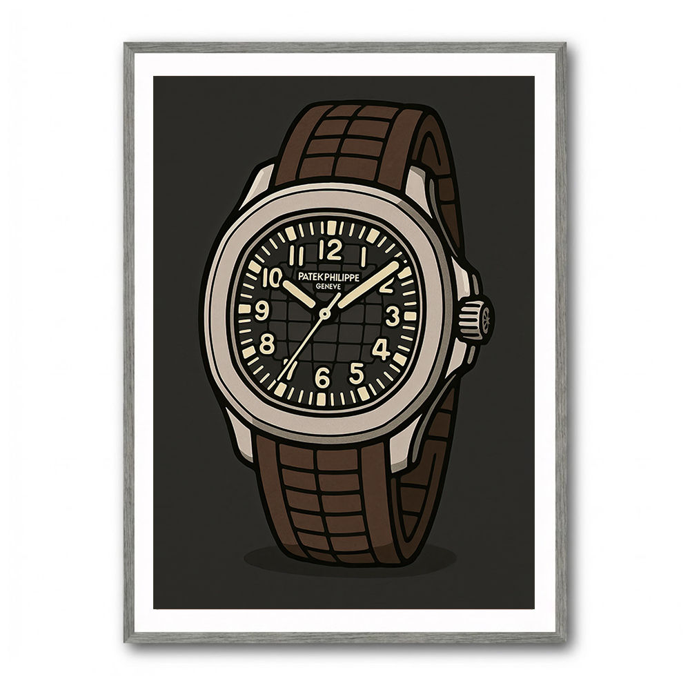Patek Aquanaut Brown Cartoon Illistration 