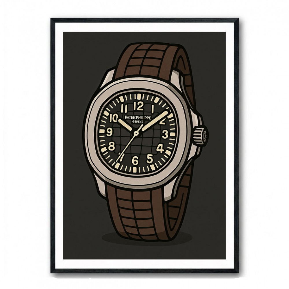 Patek Aquanaut Brown Cartoon Illistration 