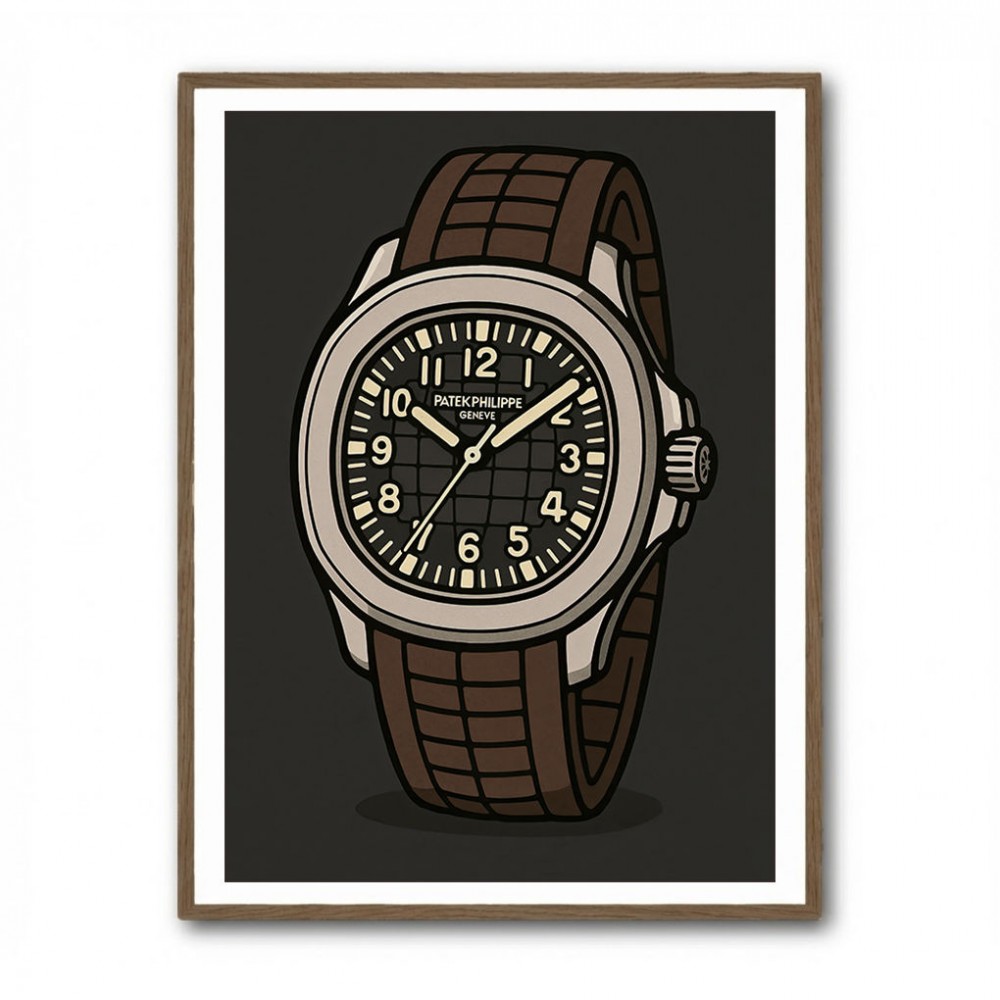 Patek Aquanaut Brown Cartoon Illistration 