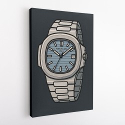 Patek Nautilus Blue Cartoon Style