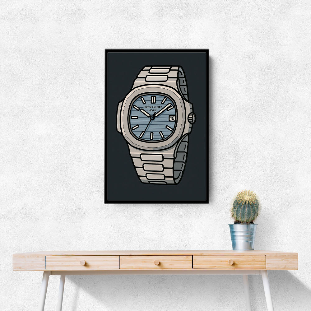 Patek Nautilus Blue Cartoon Style
