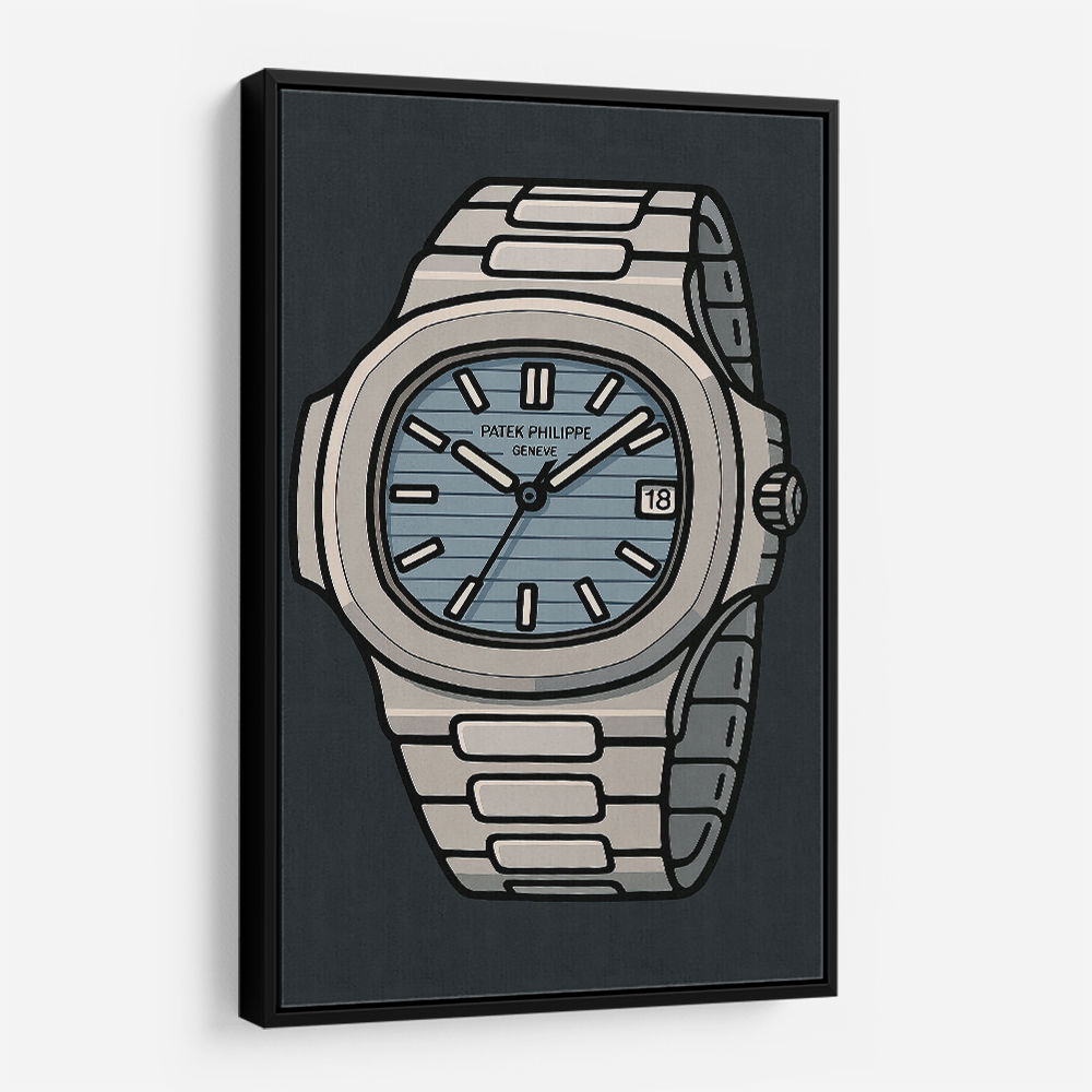 Patek Nautilus Blue Cartoon Style