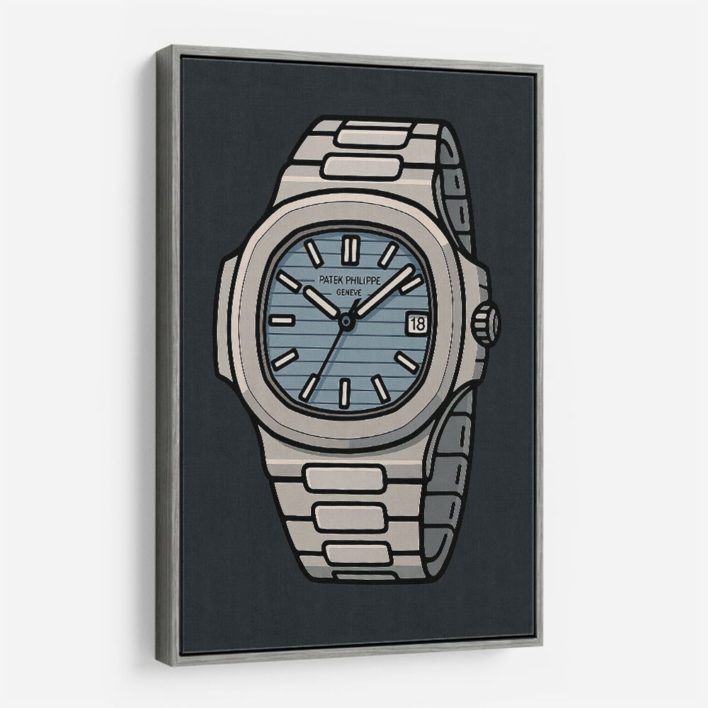 Patek Nautilus Blue Cartoon Style