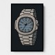 Patek Nautilus Blue Cartoon Style