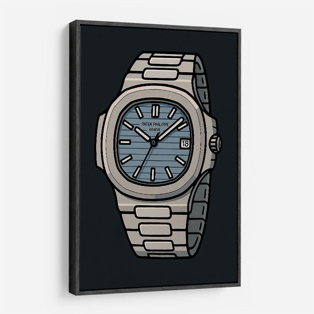 Patek Nautilus Blue Cartoon Style