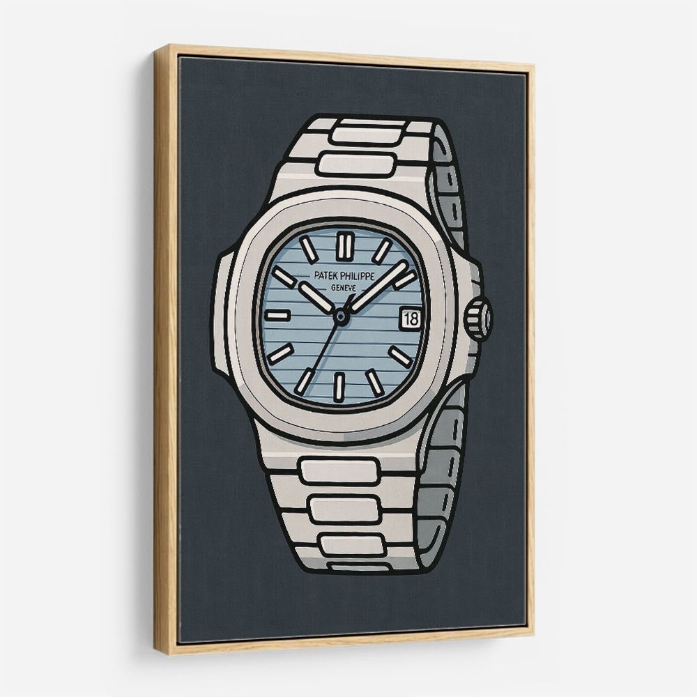 Patek Nautilus Blue Cartoon Style