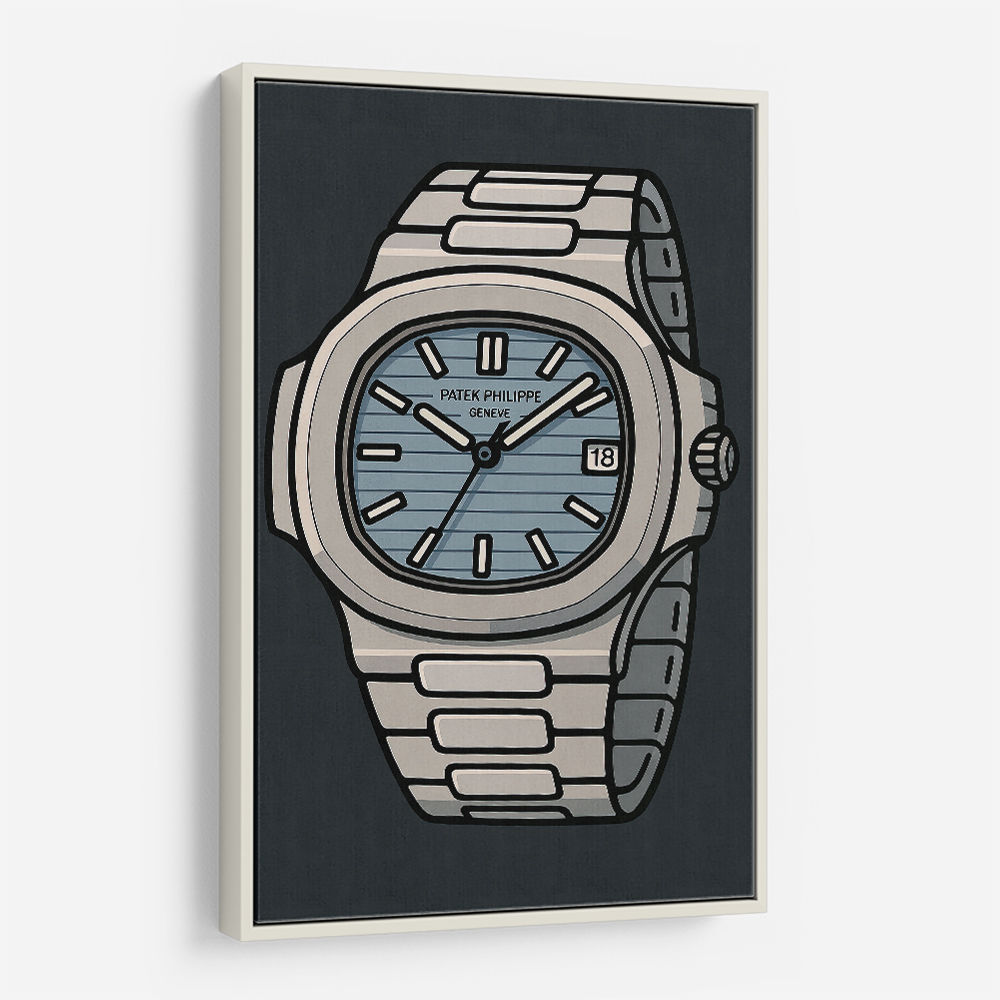 Patek Nautilus Blue Cartoon Style