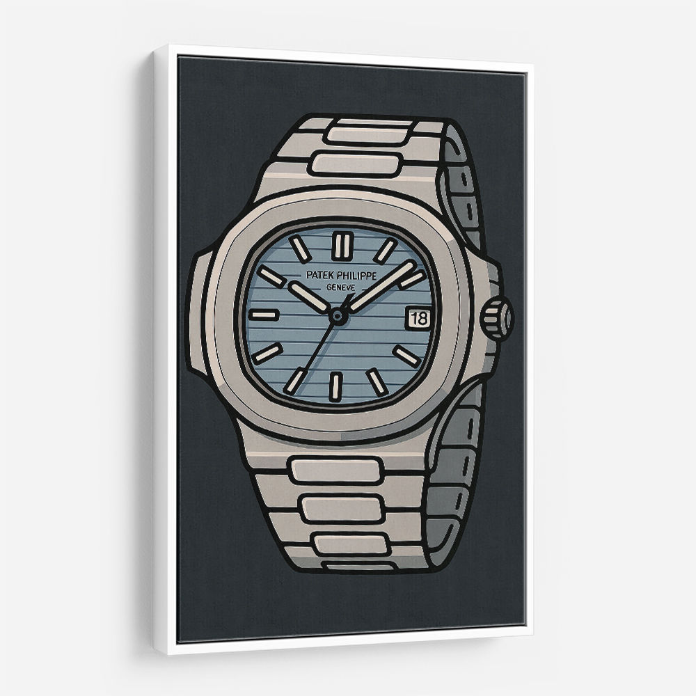 Patek Nautilus Blue Cartoon Style