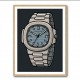 Patek Nautilus Blue Cartoon Style