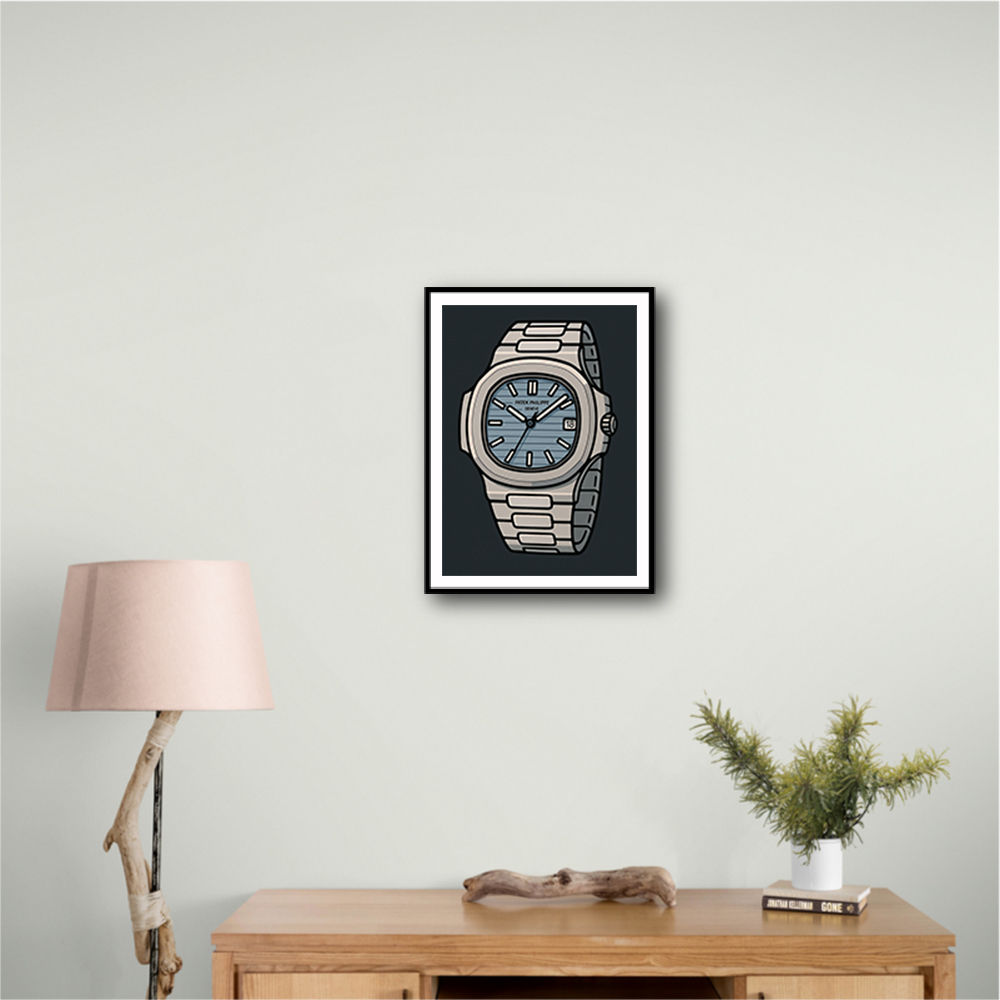 Patek Nautilus Blue Cartoon Style