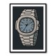 Patek Nautilus Blue Cartoon Style