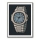 Patek Nautilus Blue Cartoon Style