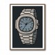 Patek Nautilus Blue Cartoon Style