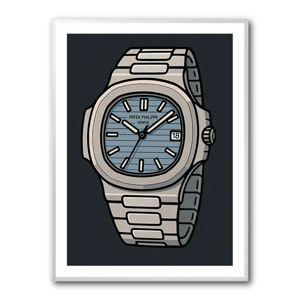 Patek Nautilus Blue Cartoon Style