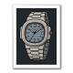 Patek Nautilus Blue Cartoon Style