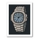Patek Nautilus Blue Cartoon Style