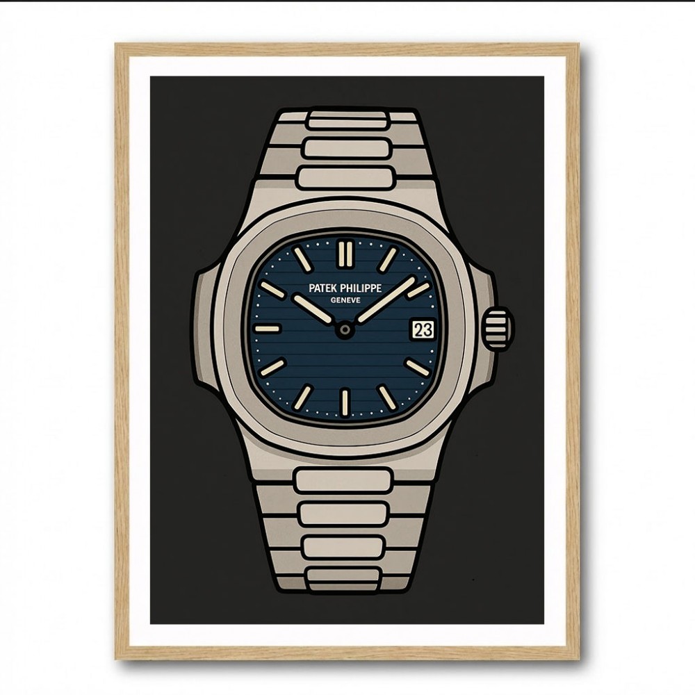 Patek Nautilus Blue Illistration