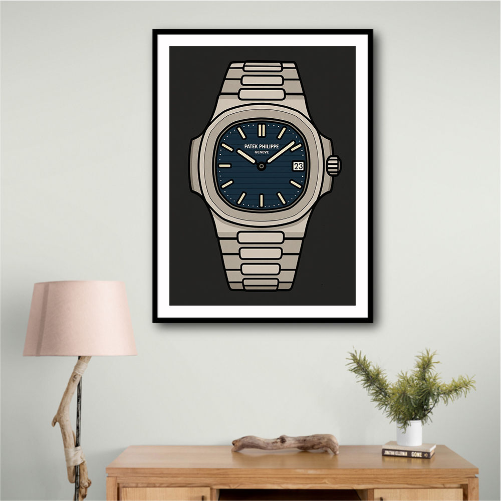 Patek Nautilus Blue Illistration