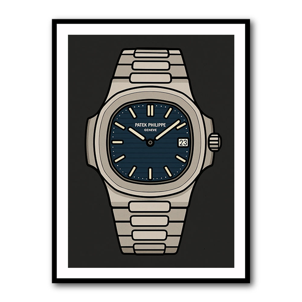 Patek Nautilus Blue Illistration