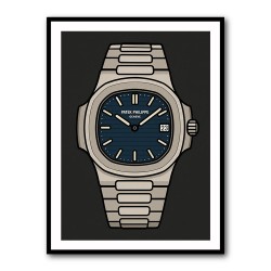 Patek Nautilus Blue Illistration
