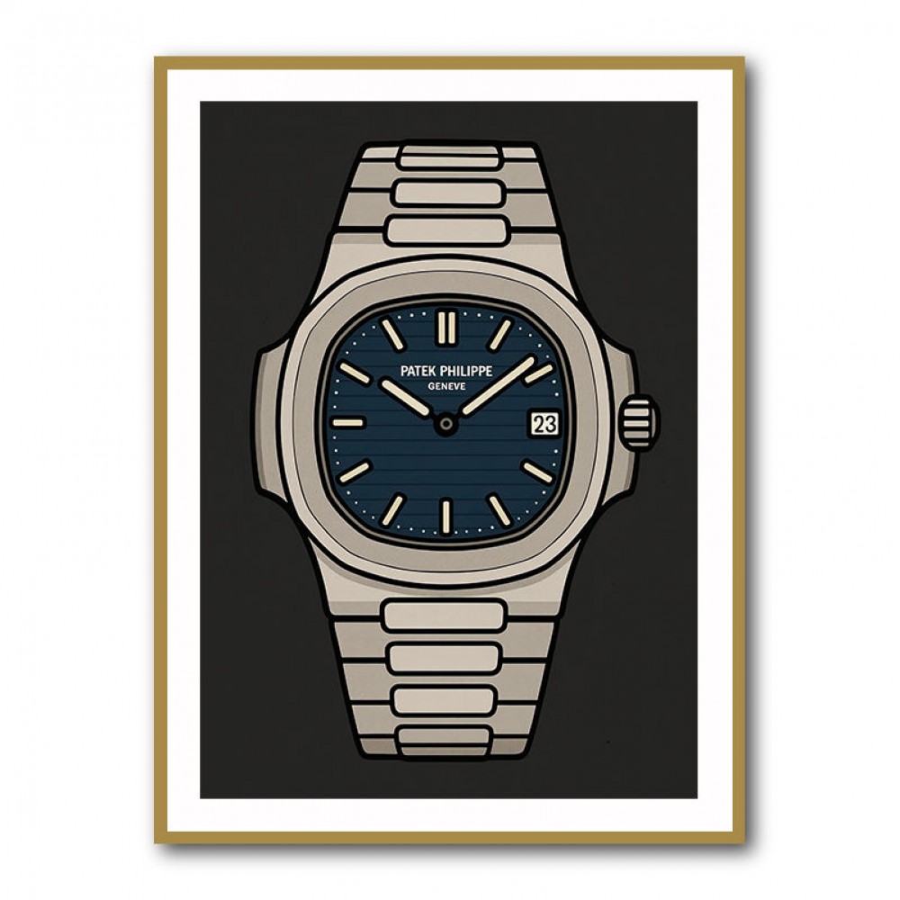 Patek Nautilus Blue Illistration