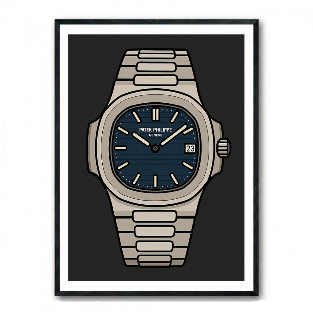Patek Nautilus Blue Illistration