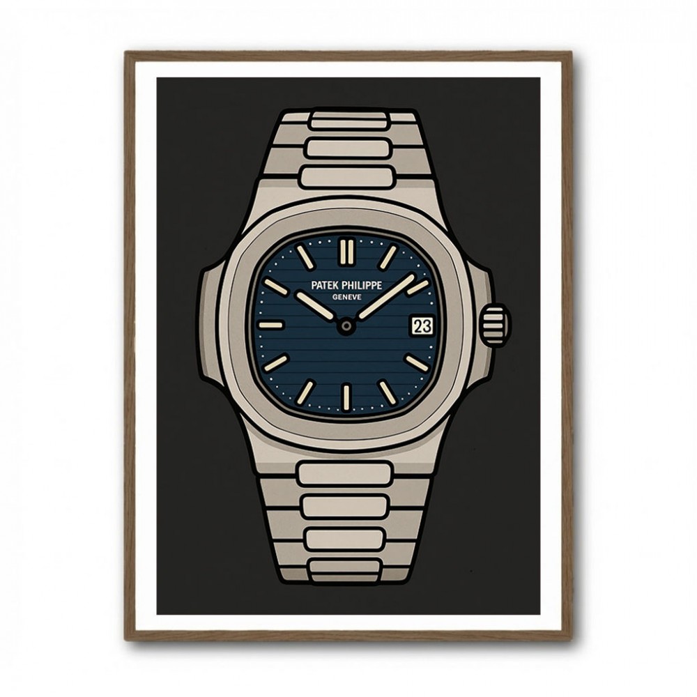 Patek Nautilus Blue Illistration