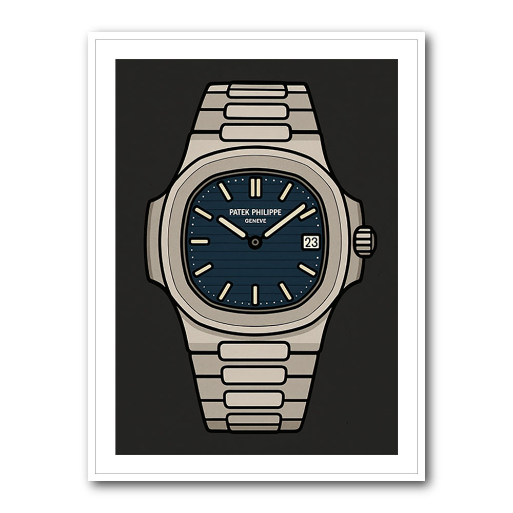 Patek Nautilus Blue Illistration