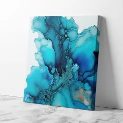 Alcohol Ink Light Blue 2 Abstract Wall Art