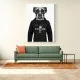 Boxer Dog in a Hoodie Black & White Boxer Dog in a Hoodie Black & White