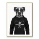 Boxer Dog in a Hoodie Black & White Boxer Dog in a Hoodie Black & White
