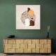 White and Brown Terrazzo Flowerpot White and Brown Terrazzo Flowerpot