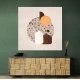 White and Brown Terrazzo Flowerpot White and Brown Terrazzo Flowerpot