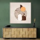 White and Brown Terrazzo Flowerpot White and Brown Terrazzo Flowerpot